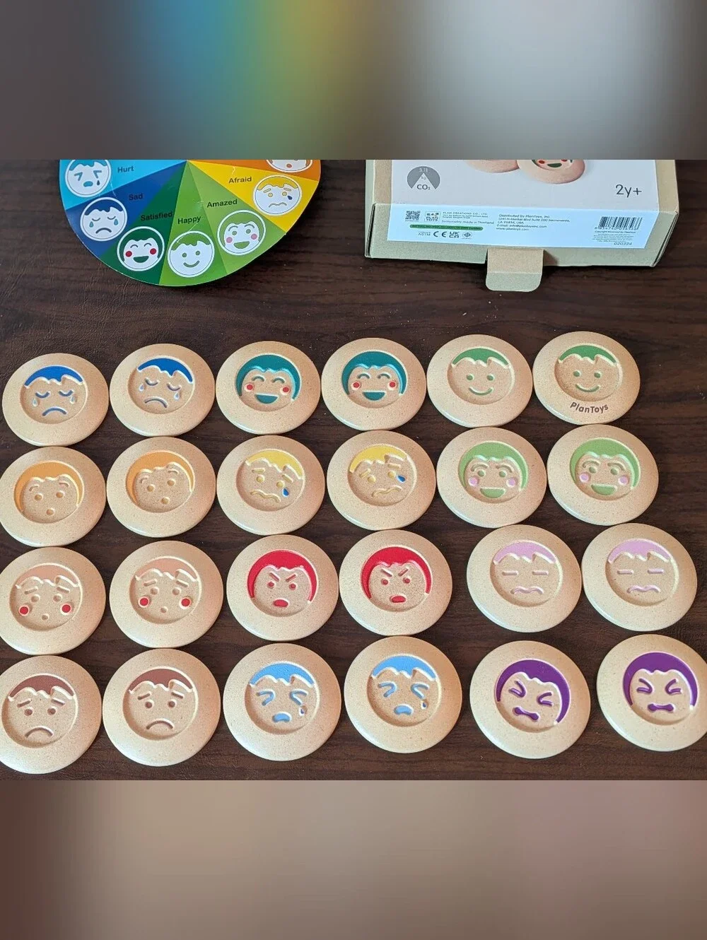 PlanToys Game Wooden Natural Montessori My Mood Memo Emotional Recognition 5656